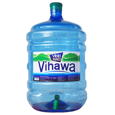 Nước uống đóng bình Vĩnh Hảo - Vihawa 20l có vòi thuận tiện nhất